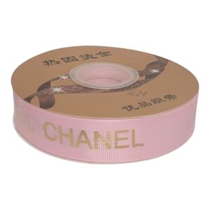 CHANEL Light Pink Ribbon with Gold Accents